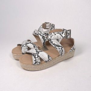 Snakeskin Espadrille Sandals Size 6